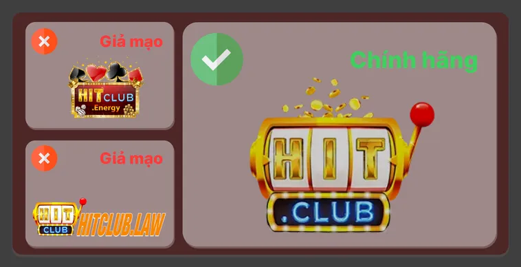Bóc Trần HitClub Giả Mạo Cách Phân Biệt Website Thật Giả 3 Biểu tượng kèm logo trên Hit.Club thật cân đối, còn logo giả Hit.Club thường méo mó hoặc bị kéo dãn.